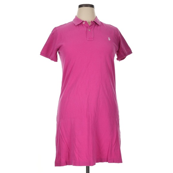 Ralph Lauren Dresses & Skirts - Ralph Lauren Sport Dress Women XL Pink Polo Pique Short Sleeve Cotton Knit Pony